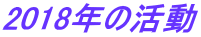 2018年の活動